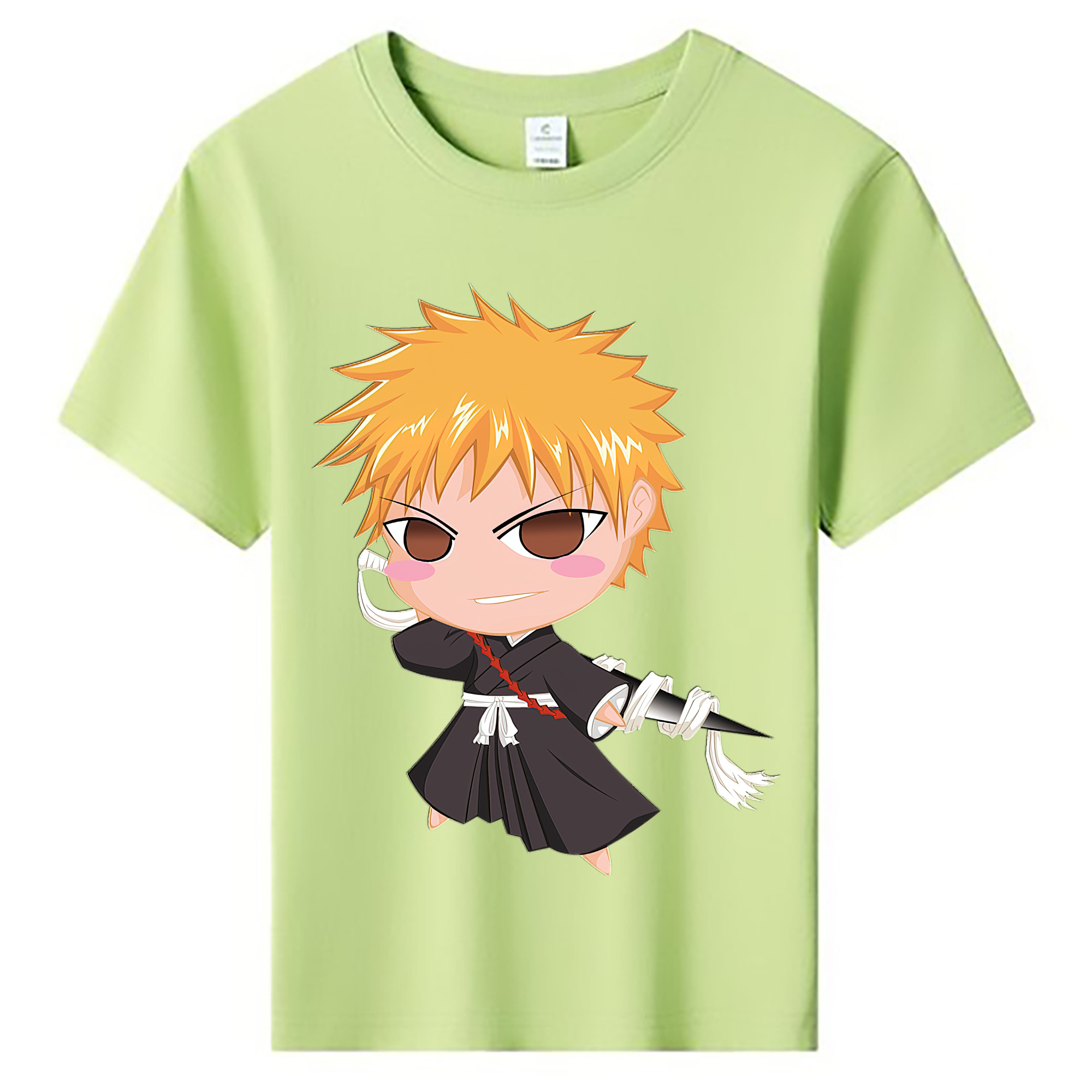 （画像用） ブリーチ 黒崎一護（くろさき いちご）BLEACH Kurosaki Ichigo 綿100％キッズTシャツ（フロントプリント）